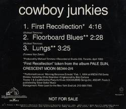 Cowboy Junkies : First Recollection